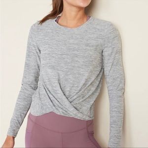 Old Navy Active long sleeve workout top light grey size XS